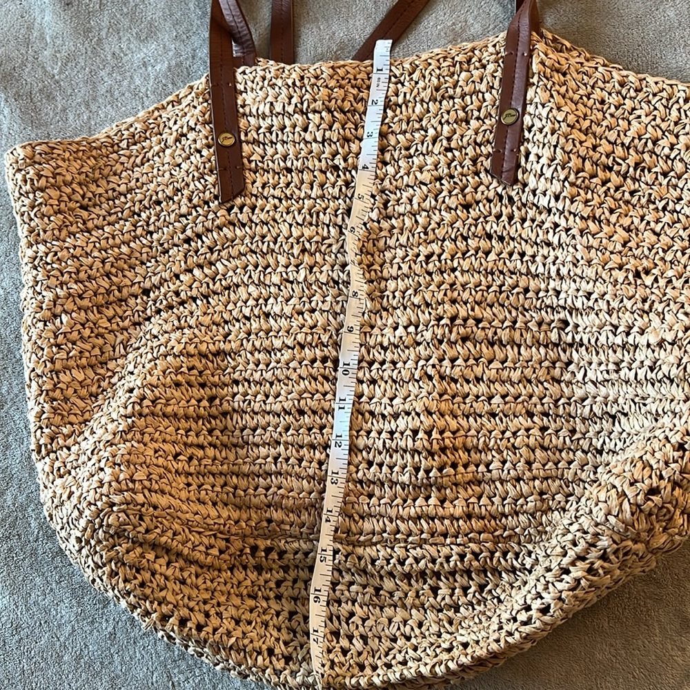 J. Crew Tan Woven Tote Bag - Picture 9 of 9